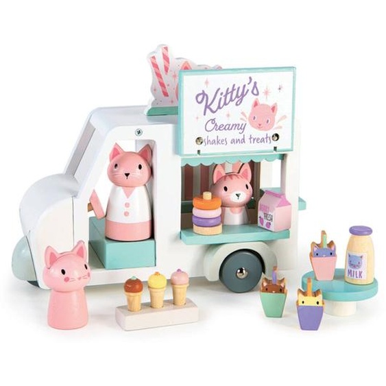 La Camionette À Milkshake Kitty En Bois Multicolor