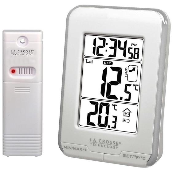 La Crosse Technology WS6810WHI-SIL, Argent, Thermomètre dintérieur, Thermomètre dextérieur, Thermomètre, Thermomètre, 0 - 50 °C, 32 - 122 °F
