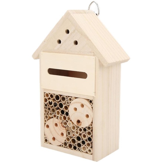 La maison des abeilles en bois attire davantage dhôtels à insectes pollinisateurs en bois pour les abeilles, les papillons et les coccinelles