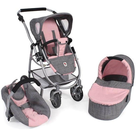 La Poussette Combinée Pour Poupée 3 En 1 Emotion all In - Coloris 15 Gris Et Rose