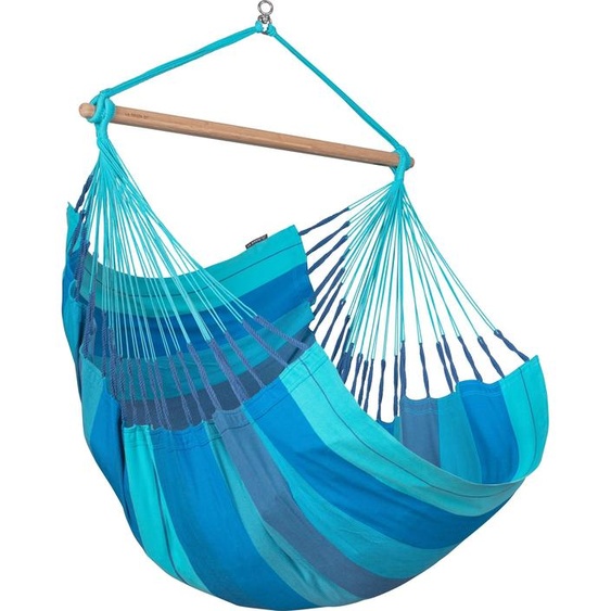 La Siesta fauteuil suspendu HABANA Comfort lagoon bleu Lounger en cotonHamac Chaise suspendue
