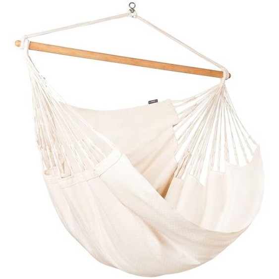 La Siesta Habana Latte Chaise à suspendre Kingsize en cotonnature blanc Chaise à suspendre