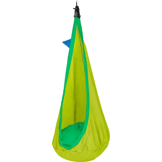 LA SIESTA Joki Froggy – Cabane suspendue pour enfants en Coton, avec système de fixation inclus (motif grenouille / vert)