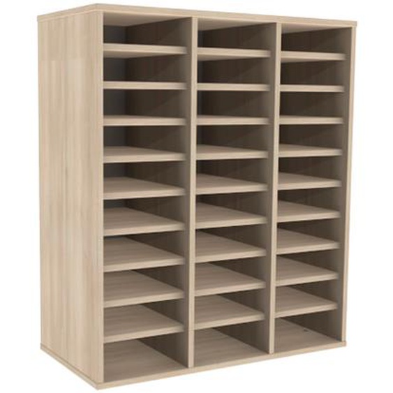 LAFA Meuble de tri multifonctions en mélaminé 30 cases A4 - L. 90 x P. 36 x H.104 cm