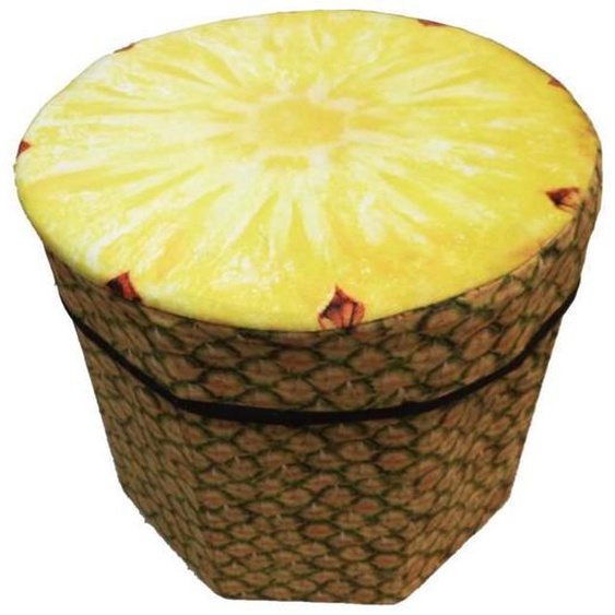 Lagiwa® POUF Boîte de Rangement pliable Fruit - Décoration ANANAS