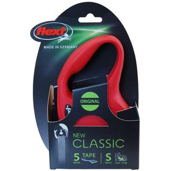 Laisse à enrouleur sangle FLEXI New Classic Taille S rouge