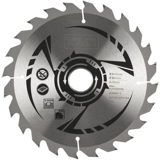 Lame 24 dents 210 mm pour scie sur table