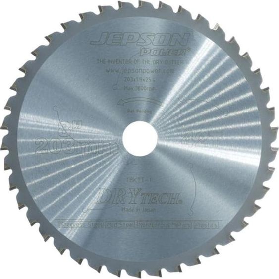 Lame carbure Drytech Ø 203x1.9x25,4 mm 42D pour inox - JEPSON 72120342I