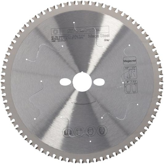 Lame de scie circulaire à onglet Stehle HW Mega Steel 254x2,2x30mm Z=72 F-WFA