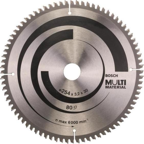 Lame de scie circulaire Bosch, 254 x 30 x 3,2 mm, 80 dents, Multimatériaux