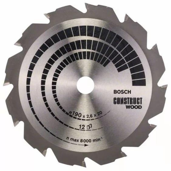 Lame de scie circulaire Construct Wood D210 mm pour le bois 14 dents BOSCH 2608640634