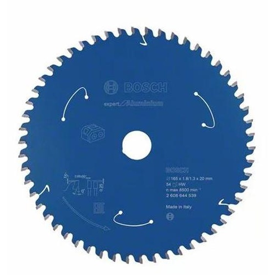 Lame de scie circulaire pour aluminium 165 x 20 x 1,8 mm 54 dents BOSCH EXPERT 2608644539
