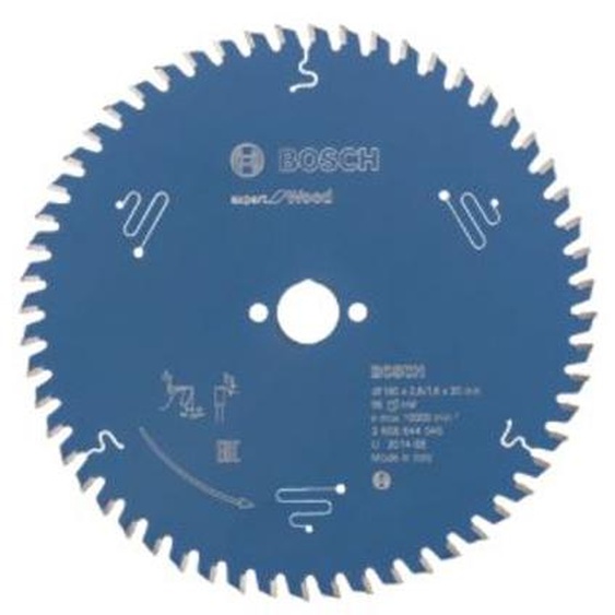 Lame de scie circulaire pour bois 190 x 20 x 1,6 mm 56 dents BOSCH EXPERT 2608644046