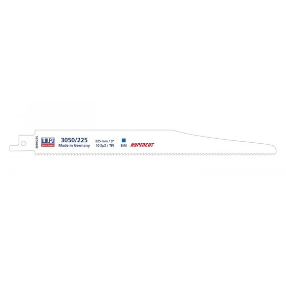 Lame de scie sabre WILPU 3050/225 pour bois et métal, extra forte 225x22x1,57mm Z10-3 pièces