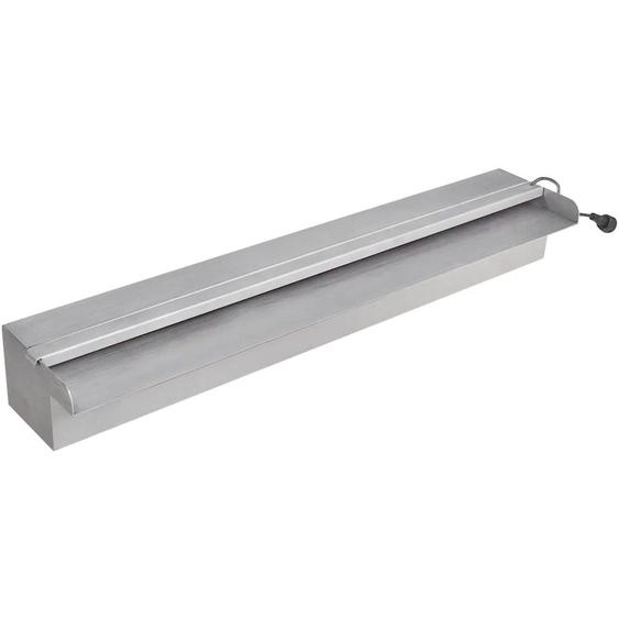 Lame deau rectangulaire à LED 60 cm en acier inoxydable pour piscine