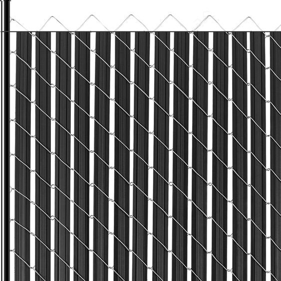 Lamelles pare-vue VEVOR 1740 mm, lamelles verticales à double paroi avec verrouillage au sol et ailettes, HDPE, idéal pour les jardins et les fermes (noir)