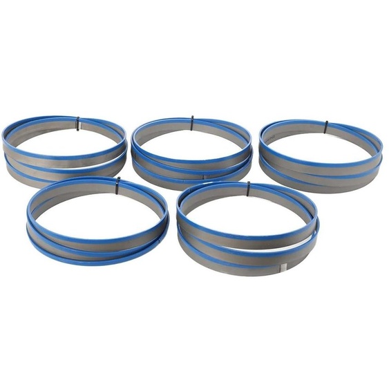 Lames de scie à ruban - M42 bimétal - 2720 × 27 × 0,9 mm - Pour le métal et le bois - 5 pièces - Beige