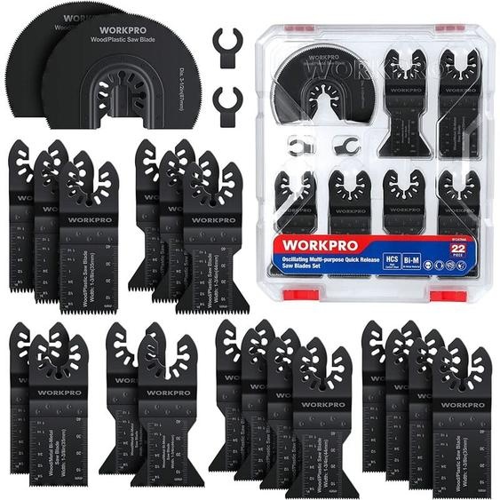 Lames de Scie Oscillantes, Coffret des Accessoires dOutil Multifonction Oscillant, Lame de Scie Universelle pour Dremel, Bosch, Makita, Dewalt