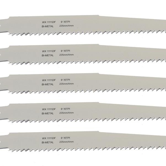 Lames de scie sabre 1111DF pour le bois et le métal 225 mm - Lot de 5