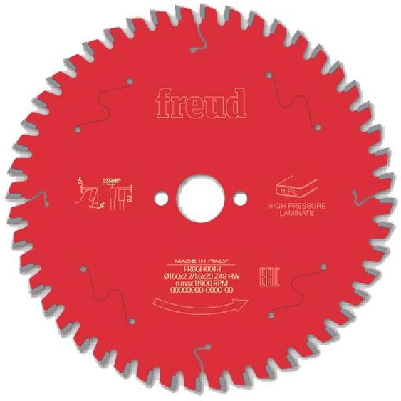 Lames de scies circulaire High Pressure Laminate pour scies plongeantes portatives 48 dents FREUD F03FS09866