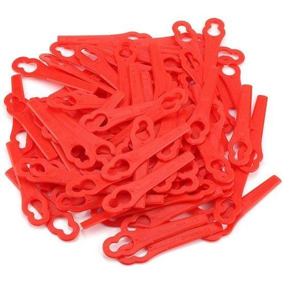 Lames pour tondeuse - 100 pièces - Utilisation sûre - Rouge - Pièces de rechange - Idéales pour tondeuses - Compatibles avec les modèles FRT18A et FRT20A1