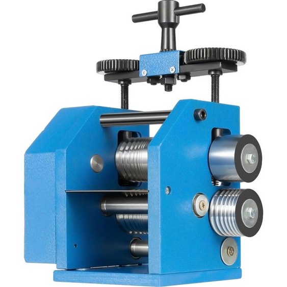 Laminoir à bijoux, épaisseur réglable, construction durable, bleu