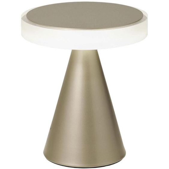 Lampe De Table Led Fabas, Lumière Neutre 8 W 750 Lm 3000 K, Structure En Métal Et Méthacrylate AvecTactile, Or Mat - Fabas Luce