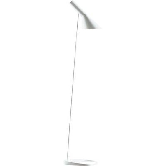 Lampadaire AJ métal blanc / H 130 cm - Orientable / Arne Jacobsen, 1957 - Louis Poulsen