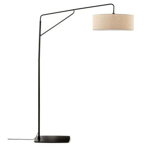 Lampadaire arc, métal fer et lin, Cinqua