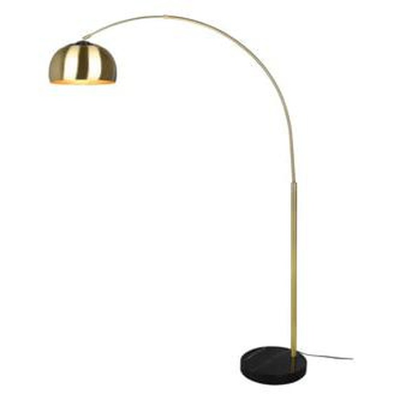 Lampadaire Argentina design en arc métal et marbre
