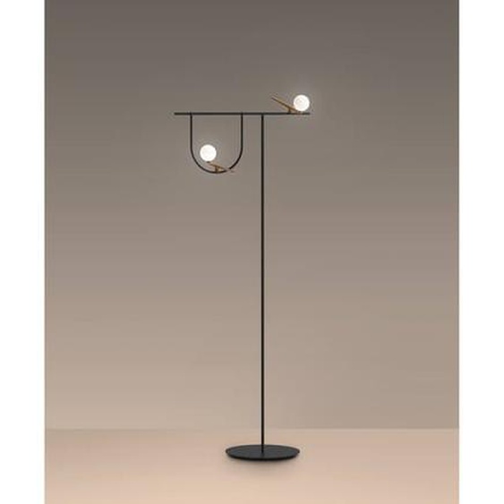 Lampadaire avec variateur LED YANSI TERRA noir 2 x 20W