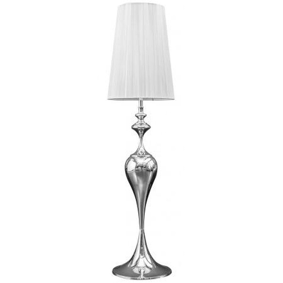 Lampadaire baroque métal brillant - Grécia - Gris argent