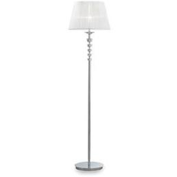 Lampadaire Blanc - IDEAL LUX - PEGASO - 1 ampoule - E27 - Métal - Tissu