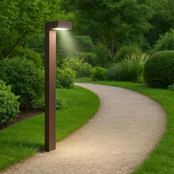 Lampadaire de jardin à LED Ideal Lux 3000K, brun café, IP65, SIRIO 365381