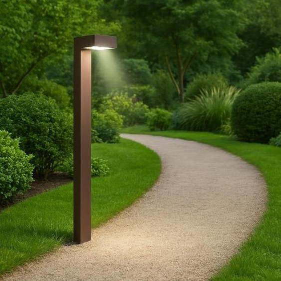 Lampadaire de jardin Ideal Lux LED 3000K brun café IP65 SIRIO 365428