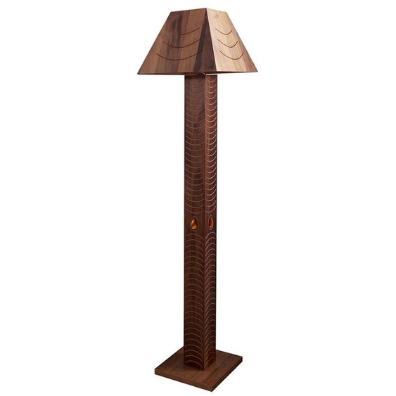 Lampadaire de luxe Lampe en bois véritable Lampes sur pied Lampes de luxe