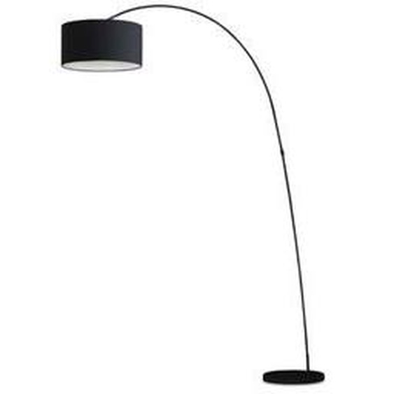 Lampadaire de salon noir Papua, 1L E27 60W