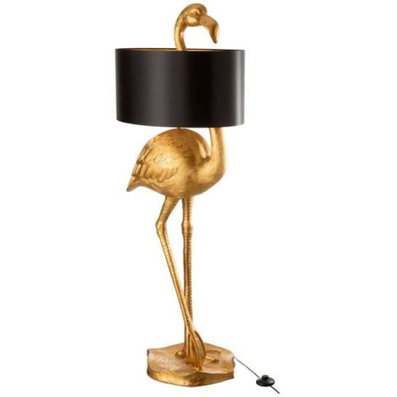 Lampadaire Design flamant 142cm Or & Noir - Paris Prix