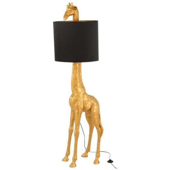 Lampadaire Design girafe 179cm Or & Noir