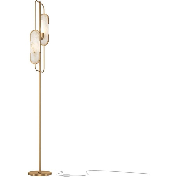 Lampadaire doré avec des carreaux de marbre Marmo Maytoni MOD099FL-02G