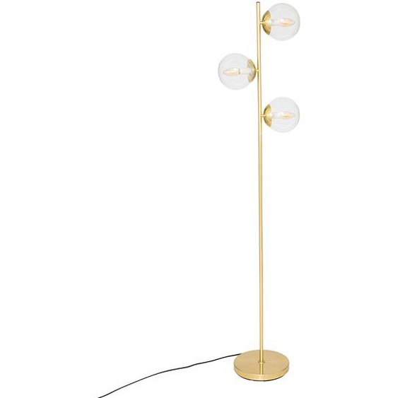 Lampadaire droit Métal, doré, H.162 cm