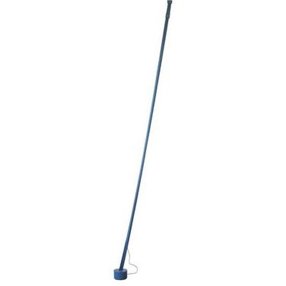 Lampadaire Elastica LED tissu bleu / Bande lumineuse en tissu tendue entre plafond et sol - Martinelli Luce