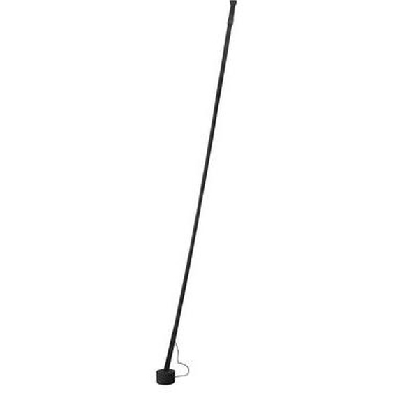 Lampadaire Elastica LED tissu noir / Bande lumineuse en tissu tendue entre plafond et sol - Martinelli Luce
