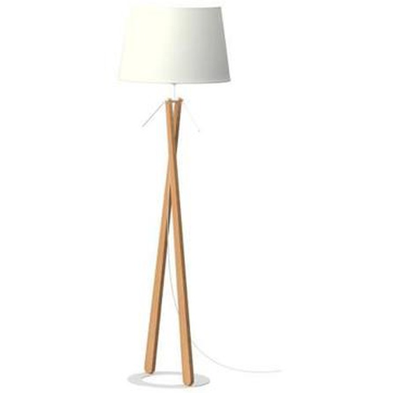 Lampadaire en bois ZAZOU LS par Aluminor Blanc - 38 cm