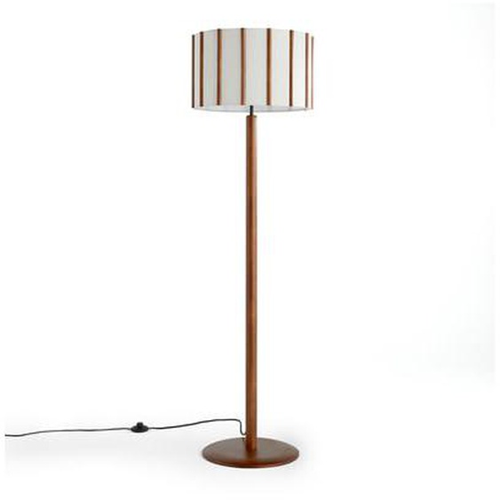 Lampadaire en hévéa et lin, Vintela