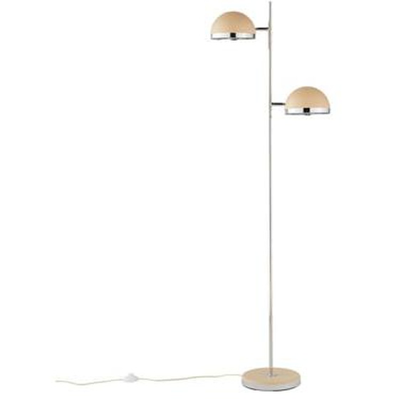 Lampadaire en métal fer coloré et chrome, Vanyta