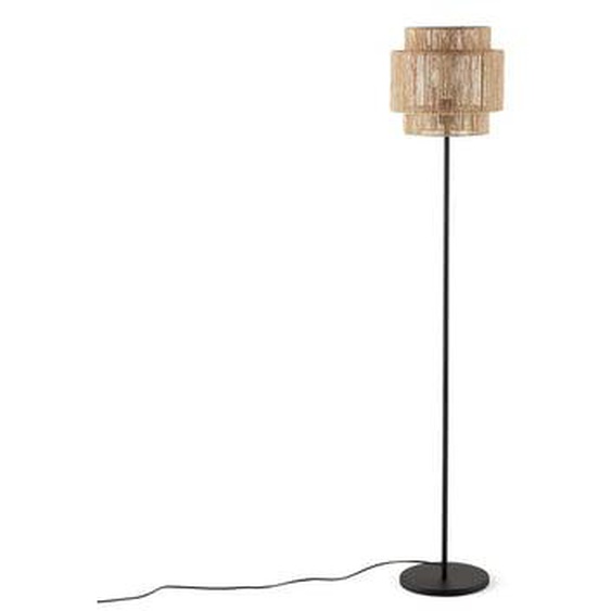 Lampadaire en métal fer et chanvre, Yaku