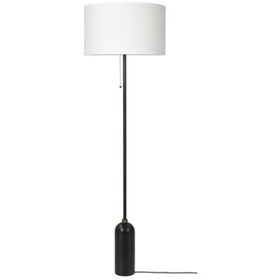 Lampadaire Gravity métal tissu blanc noir / Avec variateur - Ø 50 x H 169 cm - Gubi