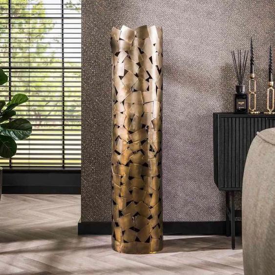 Lampadaire industriel 30x30x135 cm en métal bronze antique