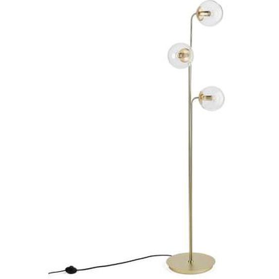 Lampadaire laiton et verre, Moricio
